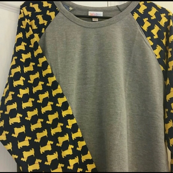 🧜🏼‍♀️2X EUC Blue gray stretch Randy Scottie Dogs LuLaRoe - Picture 6 of 7